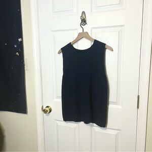 ✧･ﾟnavy blue sleeveless sweater